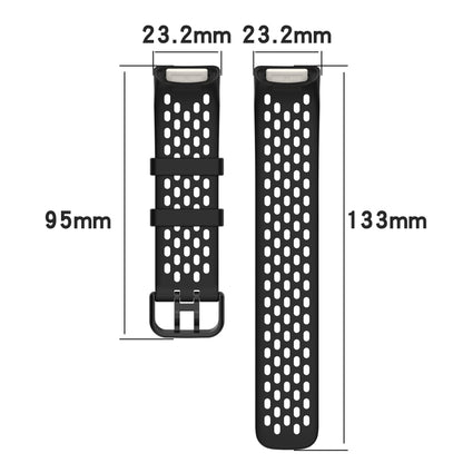 For Fitbit Charge 5 Monochromatic Breathable Silicone Watch Band(Purple) by bashfashion