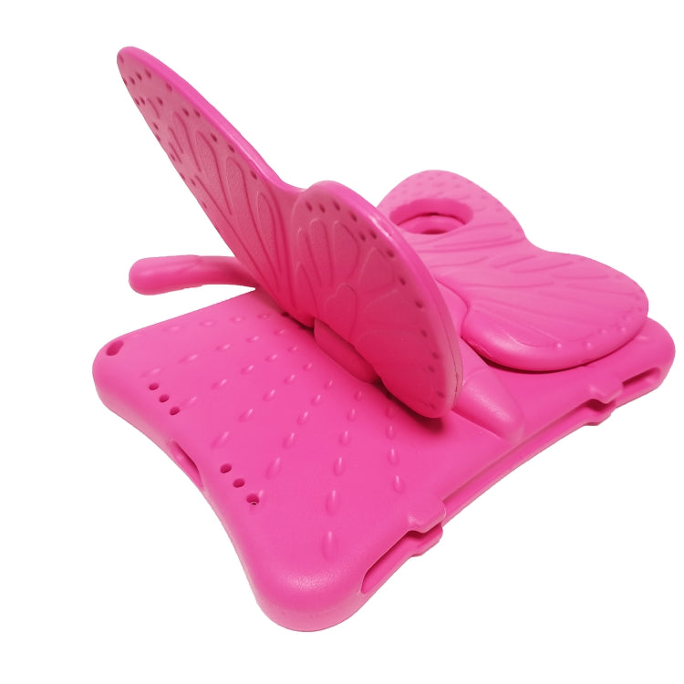 For iPad mini 6 / mini 2024 Butterfly Bracket EVA Shockproof Tablet Case(Rose Red) by bashfashion
