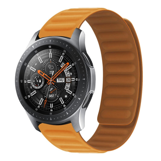 For Samsung Galaxy Gear S3 Silicone Magnetic Watch Band(Orange Yellow) by bashfashion