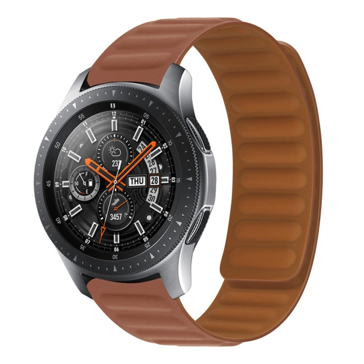 For Samsung Galaxy Gear S3 Silicone Magnetic Watch Band(Brown) by bashfashion