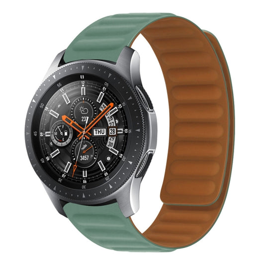 For Samsung Galaxy Gear S3 Silicone Magnetic Watch Band(Pine Needle Green) by bashfashion
