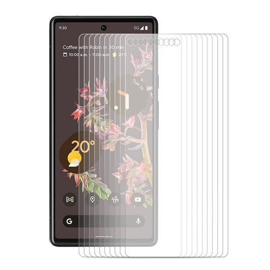 10 PCS For Google Pixel 6 ENKAY Hat-Prince 0.26mm 9H 2.5D Curved Edge Tempered Glass Screen Film by ENKAY