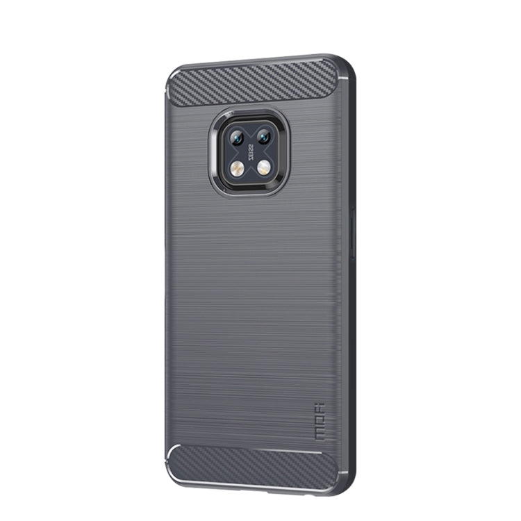 For Nokia XR20 MOFI Gentleness Series Brushed Texture Carbon Fiber Soft TPU Case(Gray) by MOFI