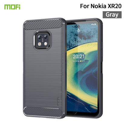 For Nokia XR20 MOFI Gentleness Series Brushed Texture Carbon Fiber Soft TPU Case(Gray) by MOFI