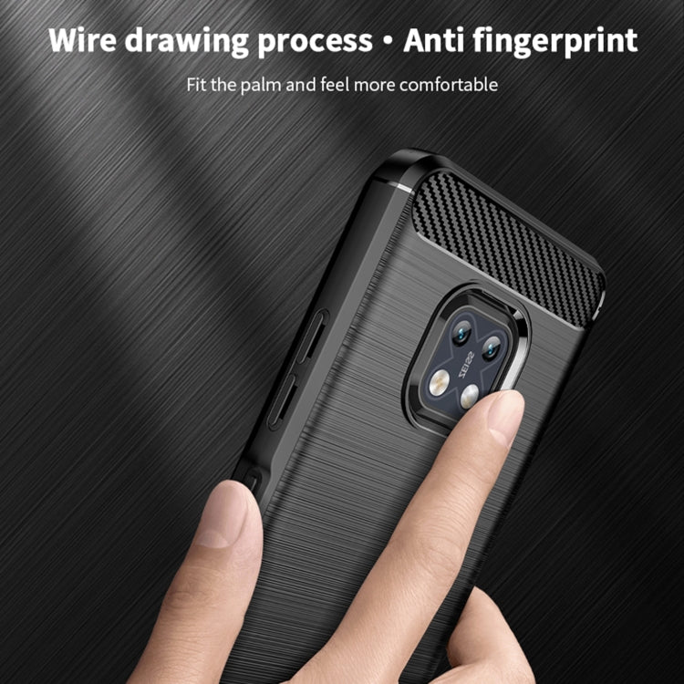 For Nokia XR20 MOFI Gentleness Series Brushed Texture Carbon Fiber Soft TPU Case(Gray) by MOFI