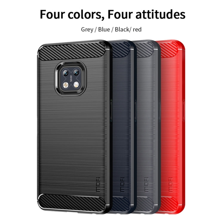 For Nokia XR20 MOFI Gentleness Series Brushed Texture Carbon Fiber Soft TPU Case(Gray) by MOFI