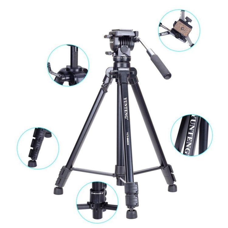 YUNTENG VCT-880 Aluminum Alloy Tripod Mount with Three-Dimensional Tripod Head by YUNTENG