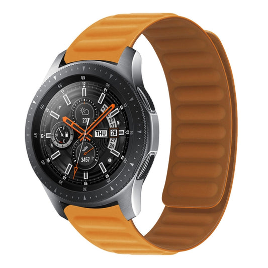 Silicone Magnetic Watch Band For Samsung Galaxy Gear Sport(Orange Yellow) by bashfashion