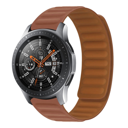 Silicone Magnetic Watch Band For Samsung Galaxy Gear Sport(Brown) by bashfashion