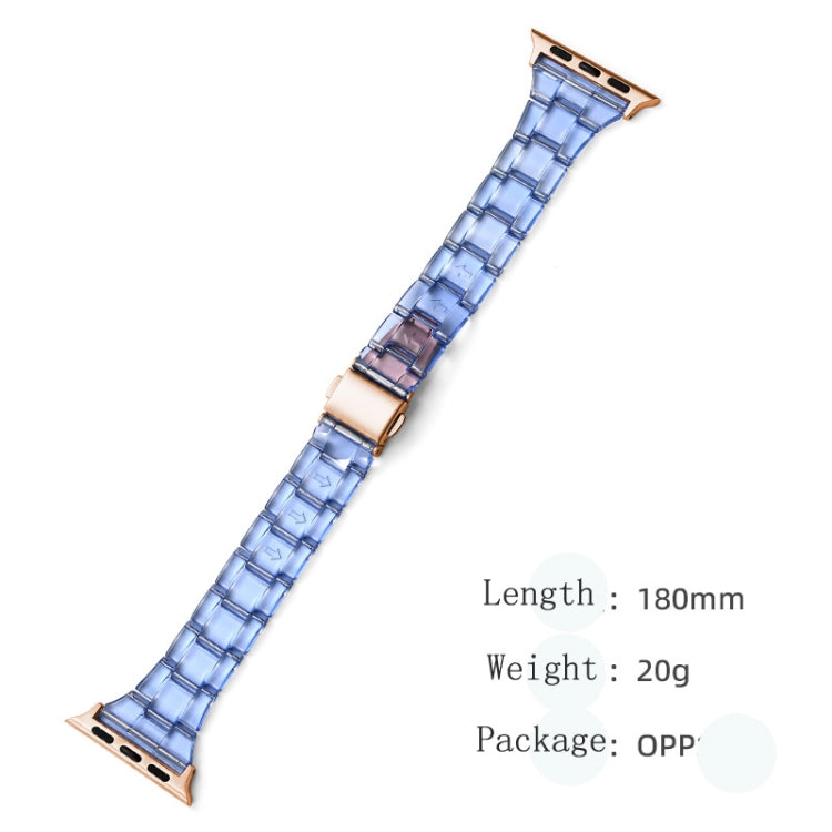 Candy Color Three-Bead Small Waist Strap For Apple Watch Series 9&8&7 41mm / SE 3&SE 2&6&SE&5&4 40mm / 3&2&1 38mm(Black) by bashfashion