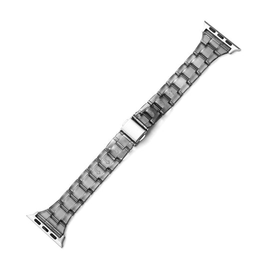 Candy Color Three-Bead Small Waist Strap For Apple Watch Ultra 49mm&Watch Ultra 2 49mm / Series 9&8&7 45mm / SE 3&SE 2&6&SE&5&4 44mm / 3&2&1 42mm(Black) by bashfashion