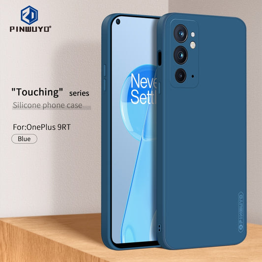 For OnePlus 9RT 5G PINWUYO Liquid Silicone TPU Phone Case(Blue) by PINWUYO