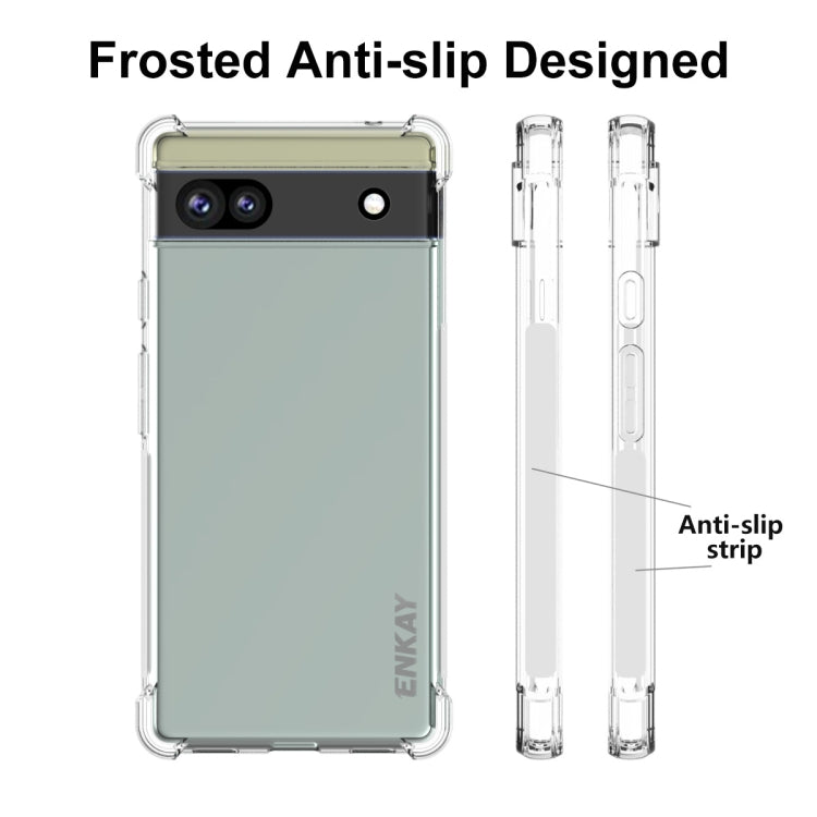 For Google Pixel 6A ENKAY Transparent TPU Shockproof Case by ENKAY