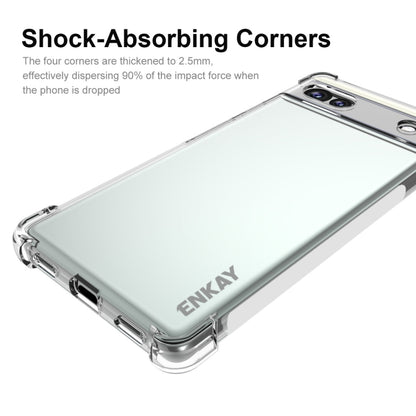 For Google Pixel 6A ENKAY Transparent TPU Shockproof Case by ENKAY