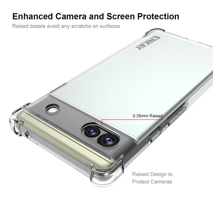 For Google Pixel 6A ENKAY Transparent TPU Shockproof Case by ENKAY
