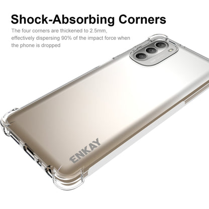 For Motorola Moto G51 5G ENKAY Transparent TPU Shockproof Case by ENKAY