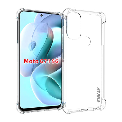 For Motorola Moto G71 5G ENKAY Transparent TPU Shockproof Case by ENKAY