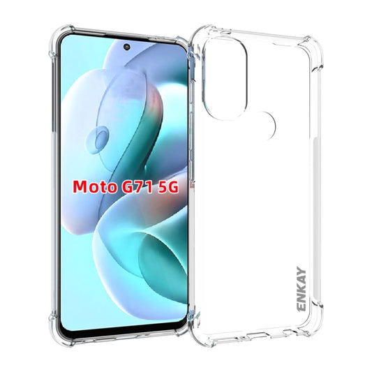 For Motorola Moto G71 5G ENKAY Transparent TPU Shockproof Case by ENKAY