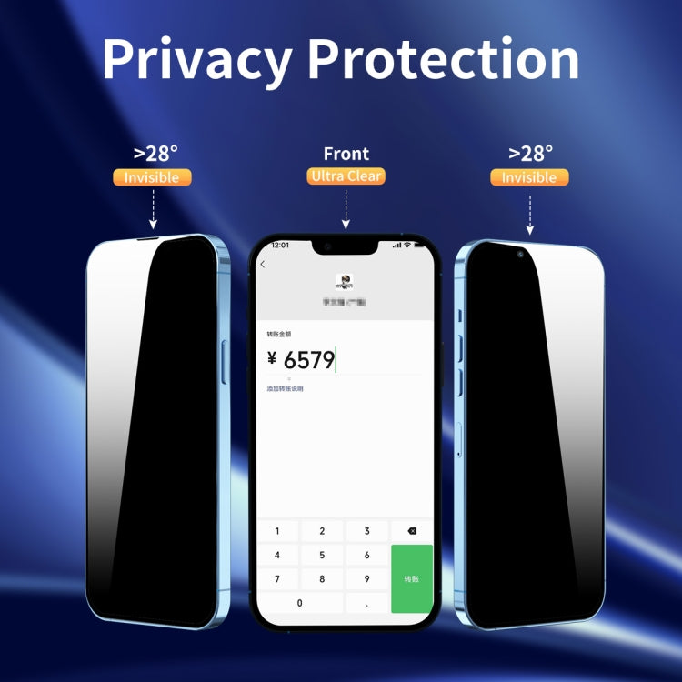 ENKAY Quick Stick Anti-peeping Tempered Glass Film For iPhone 11 Pro Max / XS Max by ENKAY