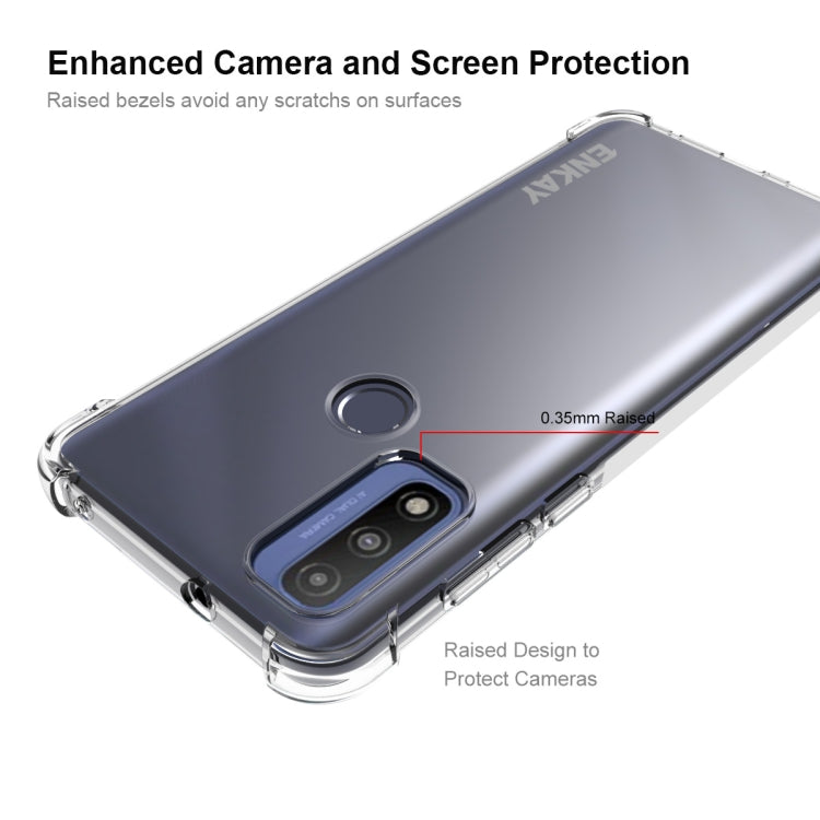 For Motorola G Pure ENKAY Transparent TPU Shockproof Case by ENKAY