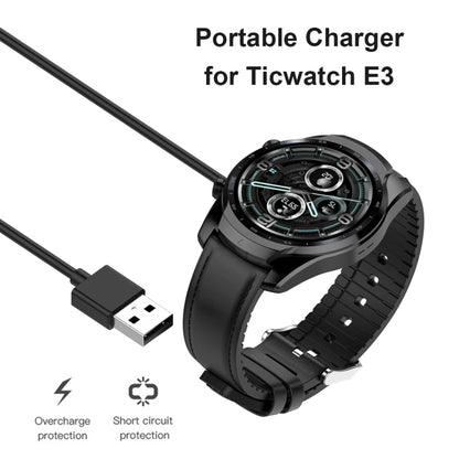 For Ticwatch E3 / Pro 3 / Pro 3 LTE Smart Watch Charging Cable, 1m Charging Station Power Adapter by bashfashion