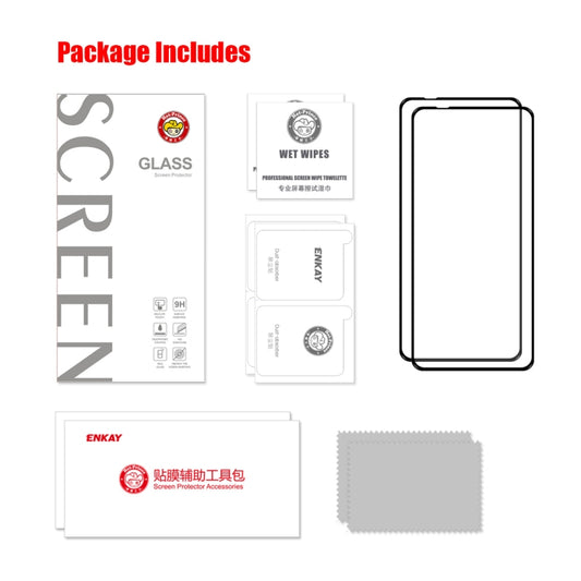 2 PCS For Motorola Edge X30 ENKAY 0.26mm 9H Tempered Glass Full Film by ENKAY