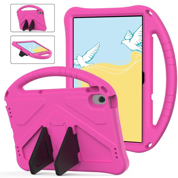 For Samsung Galaxy Tab A8 10.5 2021 X200 / X205 EVA Shockproof Tablet Case with Holder(RoseRed) by bashfashion
