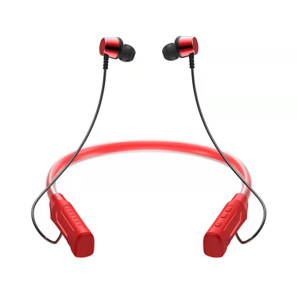 JG4 Flashing LED Neck-mounted Stereo Bluetooth Wireless Earphone(Red) by bashfashion