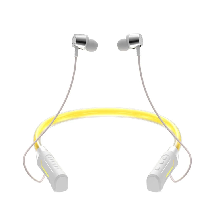 JG4 Flashing LED Neck-mounted Stereo Bluetooth Wireless Earphone(White) by bashfashion