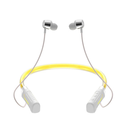 JG4 Flashing LED Neck-mounted Stereo Bluetooth Wireless Earphone(White) by bashfashion