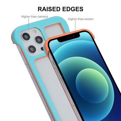 For iPhone 12 / 12 Pro ENKAY Frameless Hollow Shockproof PC Case(Blue) by ENKAY