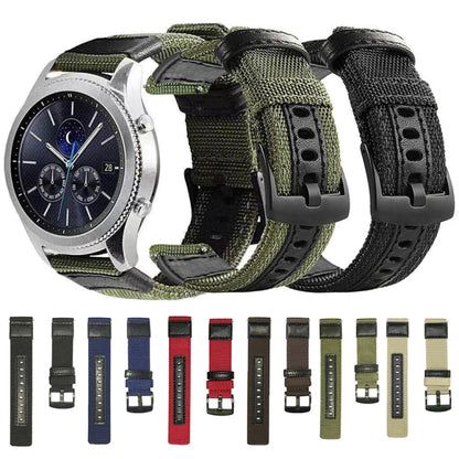For Samsung Galaxy Watch4 40mm Wear-Resistant Canvas Watch Band(Black) by bashfashion