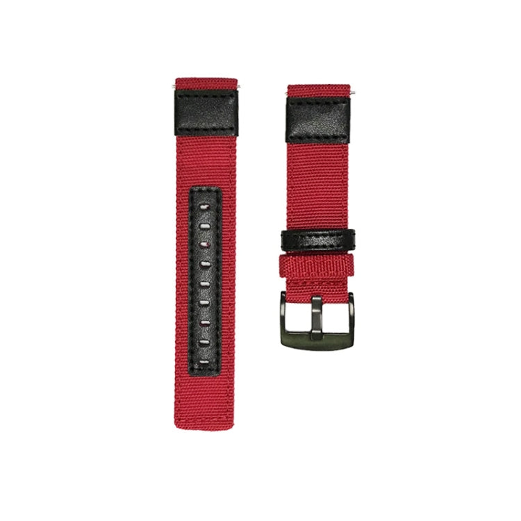 For Samsung Galaxy Watch4 44mm Wear-Resistant Canvas Watch Band(Red) by bashfashion
