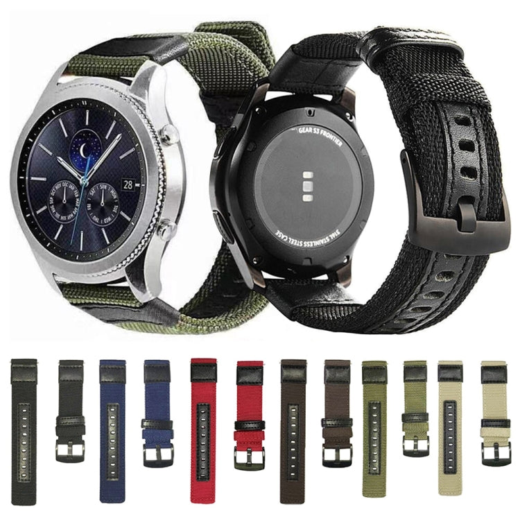 For Samsung Galaxy Watch4 44mm Wear-Resistant Canvas Watch Band(Black) by bashfashion
