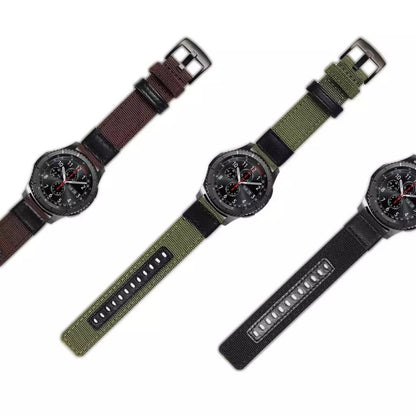 For Samsung Galaxy Watch4 44mm Wear-Resistant Canvas Watch Band(Red) by bashfashion