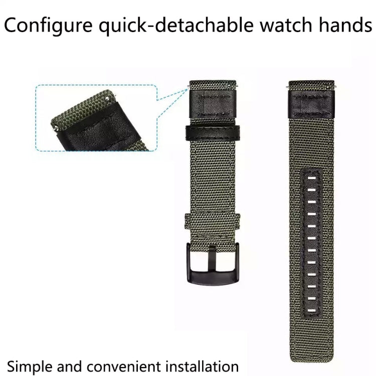 For Samsung Galaxy Watch4 44mm Wear-Resistant Canvas Watch Band(Red) by bashfashion