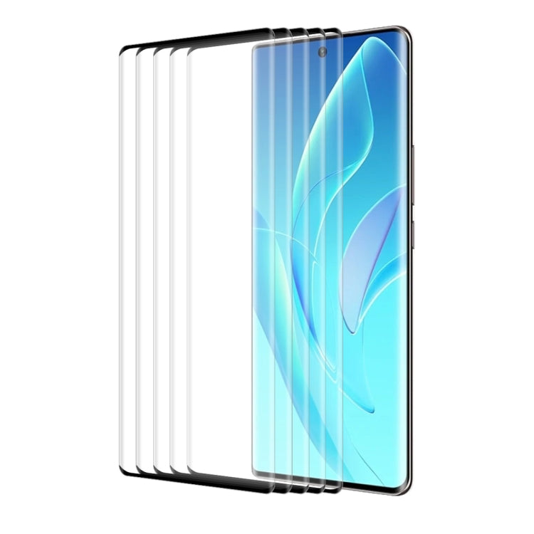 5 PCS For Honor 70 / 60 ENKAY 3D Hot Bending Explosion-proof Full Tempered Glass Film by ENKAY