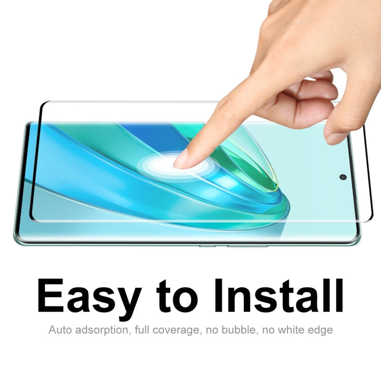 For Honor X9A / Magic5 Lite ENKAY 3D Hot Bending Edge Glue Tempered Glass Full Film with Lens Film by ENKAY