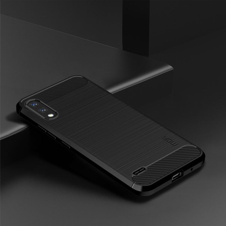 For LG K22 / K22 Plus MOFI Gentleness Brushed Carbon Fiber Soft TPU Case(Black) by MOFI