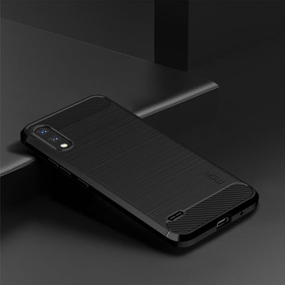 For LG K22 / K22 Plus MOFI Gentleness Brushed Carbon Fiber Soft TPU Case(Black) by MOFI