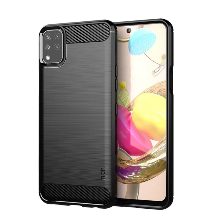 For LG K42 MOFI Gentleness Brushed Carbon Fiber Soft TPU Case(Black) by MOFI