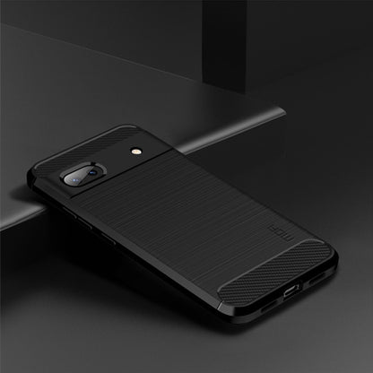 For Google Pixel 6A MOFI Gentleness Brushed Carbon Fiber Soft TPU Case(Black) by MOFI