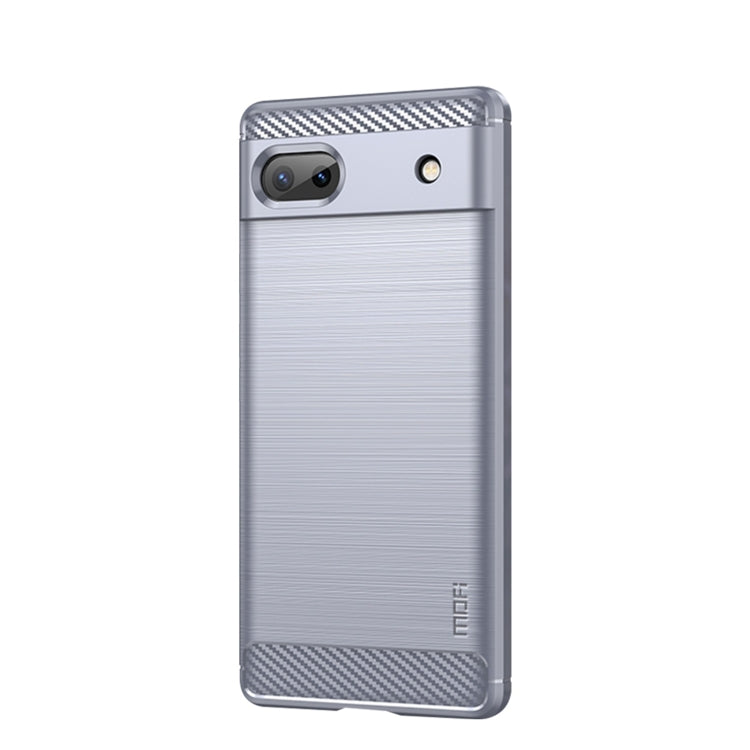 For Google Pixel 6A MOFI Gentleness Brushed Carbon Fiber Soft TPU Case(Gray) by MOFI