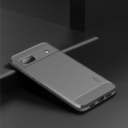 For Google Pixel 6A MOFI Gentleness Brushed Carbon Fiber Soft TPU Case(Gray) by MOFI