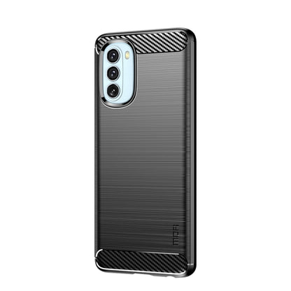 For Motorola Moto G51 5G MOFI Gentleness Brushed Carbon Fiber Soft TPU Case(Black) by MOFI