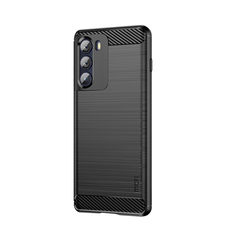 For Motorola Moto G200 5G / Edge S30 MOFI Gentleness Brushed Carbon Fiber Soft TPU Case(Black) by MOFI