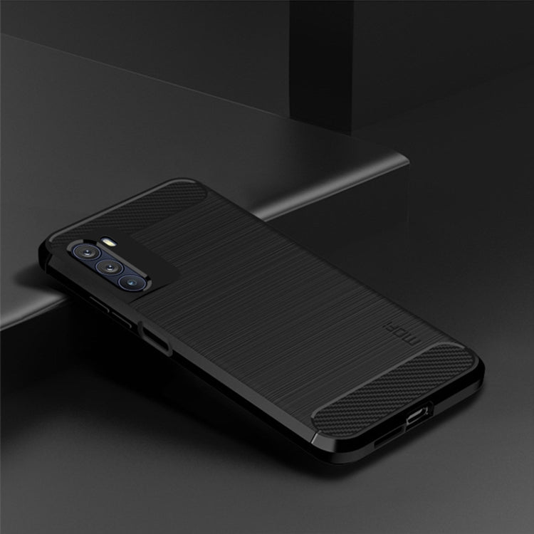 For Motorola Moto G200 5G / Edge S30 MOFI Gentleness Brushed Carbon Fiber Soft TPU Case(Black) by MOFI