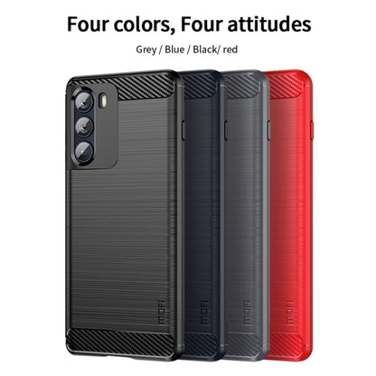 For Motorola Moto G200 5G / Edge S30 MOFI Gentleness Brushed Carbon Fiber Soft TPU Case(Black) by MOFI