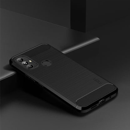For Motorola Moto G Power 2022 MOFI Gentleness Brushed Carbon Fiber Soft TPU Case(Black) by MOFI