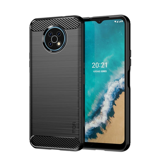 For Nokia G50 MOFI Gentleness Brushed Carbon Fiber Soft TPU Case(Black) by MOFI